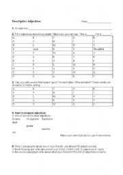 English Worksheet: adjectives worksheet