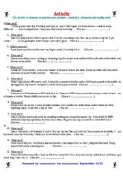 English Worksheet: ### 2.###    What / Who / Where am I?  (all levels)