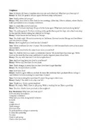 English Worksheet: Reading Dialogues