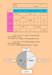 English worksheet: time. pair work