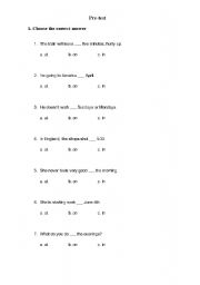 English Worksheet: Basic Grammar test