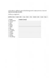 English worksheet: ACTIVITY ON SUFFIXES