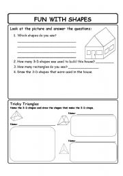 English worksheet: Fun with shapes