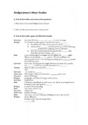 English Worksheet: Bridget Jones Diary Trailer