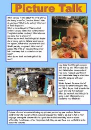 English Worksheet: Picture talk 1