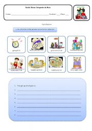 English Worksheet: Daily routine