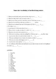 English worksheet: medicine and slang - vocabulary