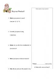 English Worksheet: Buy My Product