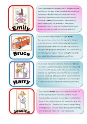 English Worksheet: Speed Dating Role Play EXTRA cards 1