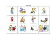 English Worksheet: Bingo game card (CLT activity)