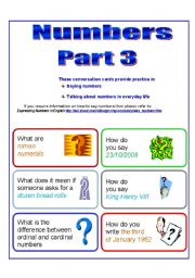 English Worksheet: Conversation Cards