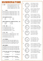 NUMBER & TIME