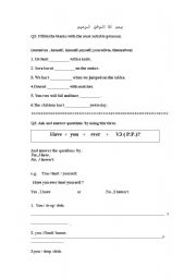 English Worksheet: a revision for tenses