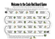 English Worksheet: Code red game