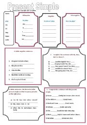 English Worksheet: Present Tense Exercises