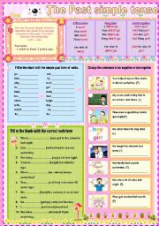 English Worksheet: The past simple tense