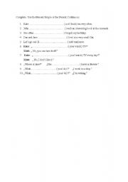 English Worksheet: czasy