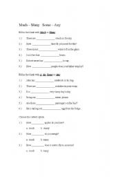 Countable and Uncountable Nouns (Much, Many, Some, Any, etc.)