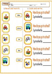 English Worksheet: transports