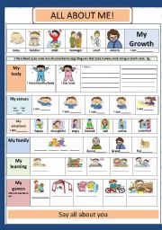 English Worksheet: All obout me!