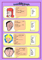 English Worksheet: Describing people