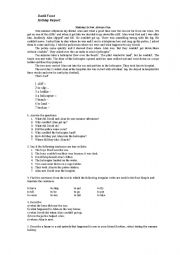 English worksheet: holidays