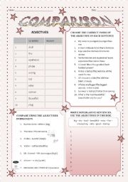 English Worksheet: COMPARISON
