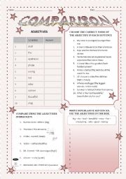 English Worksheet: COMPARISON