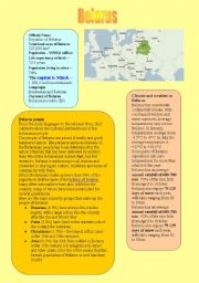 English worksheet: Belarus