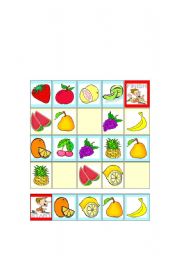English Worksheet: Fruit Race