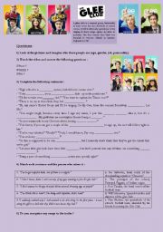 English Worksheet: Glee Extended Trailer