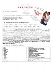 PS: I Love You Movie Worksheet