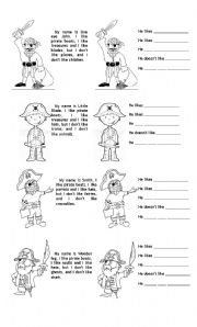 English Worksheet: Pirates