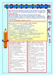 English Worksheet: MODALS.