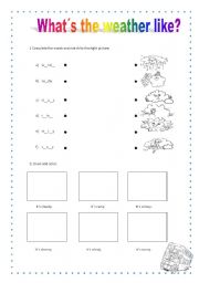 English Worksheet: weather - worksheet