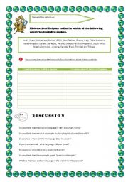 English Worksheet: countries where English is spoken 