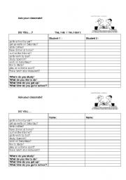 English Worksheet: Conversation activity - Present Simple