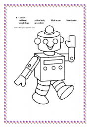 Robots coloring page