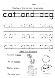 English Worksheet: K1 writing and shape recognition