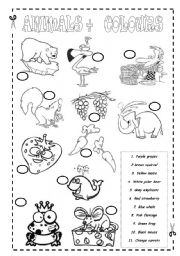 English Worksheet: P e t s - F o o d & C o l o u r s  -  FULLY EDITABLE