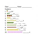 English worksheet: numbers