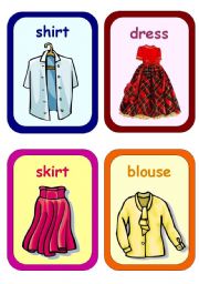 English Worksheet: Clothes Flashcards 1-5