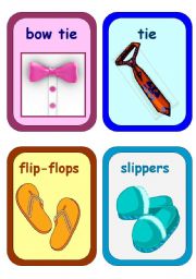 English Worksheet: Clothes Flashcards 3-5