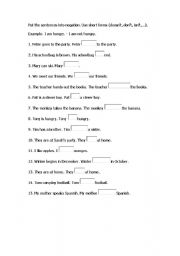English Worksheet: present simple