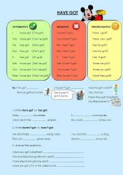 English Worksheet: HAVE GOT 