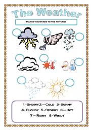 English Worksheet: Whats the weather like?