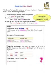 English Worksheet: Simple past