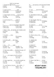 English Worksheet: 8th grade text