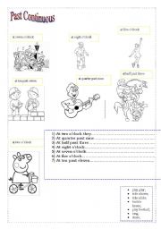 English worksheet: Past Continuous