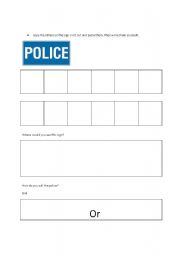 English worksheet: Police sign